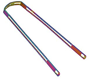 Lowrider Bike 20 Double Twisted Fender Braces Oil Slick.