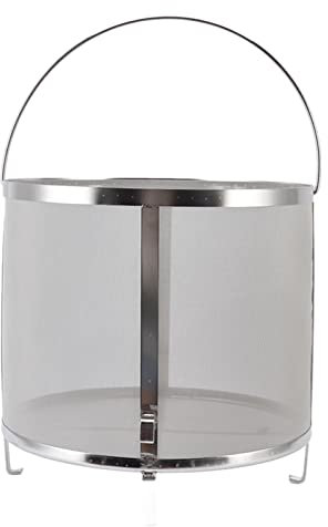 Bier-Hopfenfilter, 11,8 X 11,4 Zoll Hopfenspinne, Brauhopfensieb mit Ständer, 250-Mikro-Mesh-Edelstahlsieb für Hausgemachten Bier-Wein-Braukessel, Spülmaschinenfest