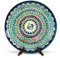 ZARENHOFF Lagan - Ø37 Orientalischer Lagan Ляган Rischtan Keramik Teller Servier-Schale handbemalt (37 cm) (Mehrob 2-D2)