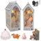 TOPBSFARNY DIY Doll House with Musical Movement, Wedding Theme Book Nook Kit, Illusion Mirror Design, Booknook Bookshelf Desktop Decor Model Build for Adult Wedding Gift