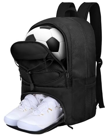 Goloni Soccer Backpack,Soccer Bag with Ball Holder & Shoe Compartment,Large Sports Bag for Basketball, Volleyball,Football