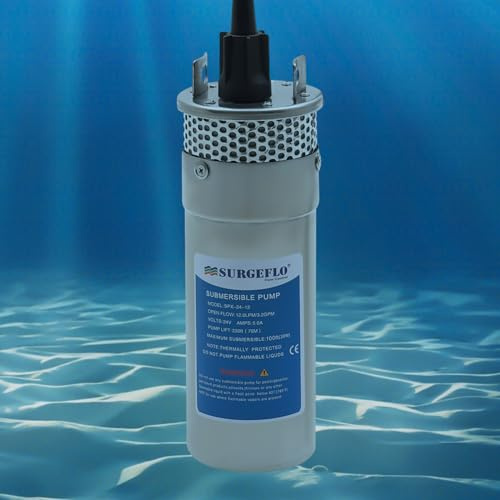 JUDEMII SPX-24-12 Bomba sumergible con cable de 3 m, bomba de pozos profundos de 9,91 cm, bomba de pozos profundos de 120 W, bomba sumergible para pozos profundos, 12 l/min, para barcos, barcos de