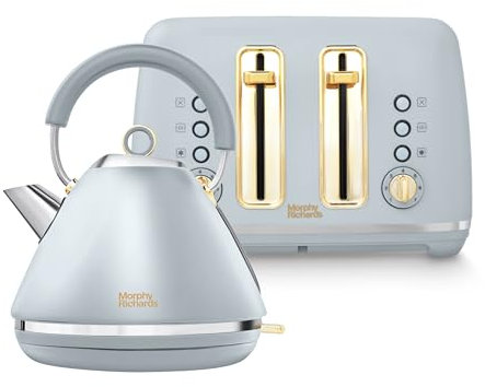 Morphy Richards Accents Kettle and Toaster Set (Ocean Grey)