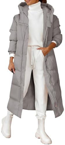 Genérico parka mujer invierno Abrigos Mujer Invierno Chaqueta Con Cremallera De Piel Sintética Cálido Larga Plumifero Cortavientos Con Bolsillos Plumiferos abrigos plumas