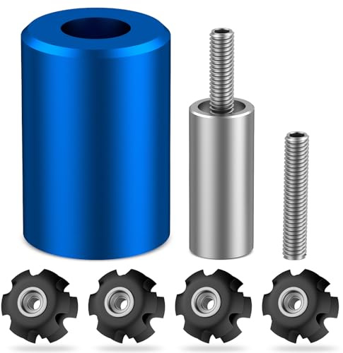 Pawfly Bike Fork Star Nut Installation Tool, Bicycle Fork Star Nut Setting Tool for 1-1/8 Threadless Fork Tubes, MTB Star Nut Setting Installer with 1-1/8 Star Nuts & Spare Special Screw