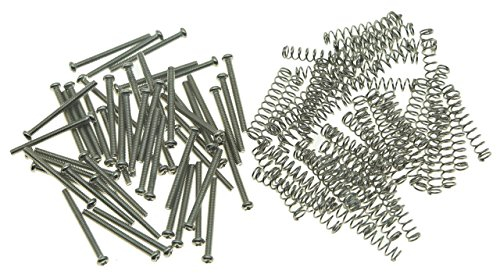 KAISH Humbucker-Schrauben mit Federn, passend für Gibson/EMG/Seymour Duncan/Dimarzio Nickel, 50 Stück