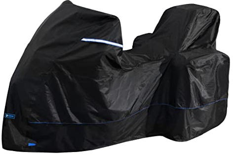 FENRIR 230cm 420D Cubierta para Motocicleta Impermeable respetuosa con la Pintura Resistente al Calor por Moto de Aventura Deportiva de Turismo Compatible con 3 Maletas