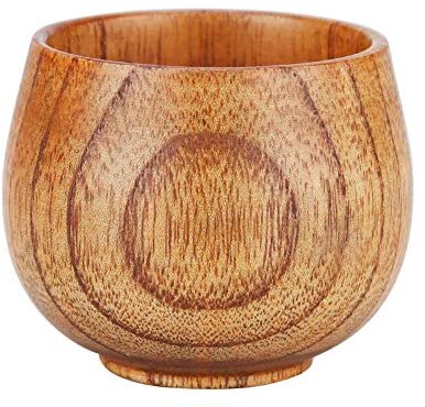 Demiawaking Tazza di Legno Naturale Tazza da Tè/Vino/Latte/Succo Bicchiere Legno Giapponese Capacità di 120 ml