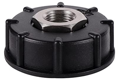 FOGWOWO IBC S60X6 Adattatore per Serbatoio dell'Acqua Filettatura Grossa con Raccordo per Tubo Flessibile raccordi per beccuccio valvola in Acciaio Inossidabile (1/2 Filo Interno)