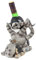Octopus Weinflaschenhalter Figur Tischplatte Bar Theke Dekorative Skulptur Einzelne Weinflaschenhalter (Schwarz Streifen)