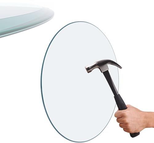 Tapa De Cristal for Mesa Redonda en Varias Medidas, Superficie De Mesa Redonda Trasnparente, Redondo 36-100 Cm, Inastillable y Duradero, Transparente Material De Vidrio, Cristal Redondo Tablero De Mes