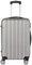 LEADZM Koffer Trolley Reisekoffer mit 4 Rollen und Zahlenschloss, Handgepäck, ABS Koffer Organizer, Teleskopgriff(M-L-XL-Set) (Silbergrau, L)