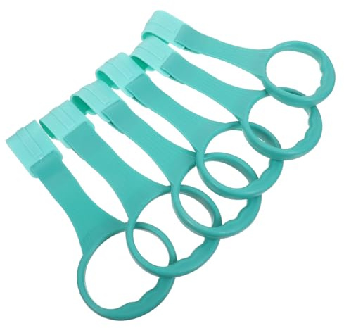 HOOTNEE 6 Pezzi 6 Anelli per Box per in Plastica Morbida Verde Chiaro, Maniglie di Trazione Sicure per Lettino, Accessori per Area Giochi per Supporto Primi Passi e Sviluppo Motorio