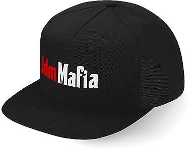Lauthings JDM Mafia Cars Fullcap Art Flat Bill Snapback Casquette, Noir , taille unique