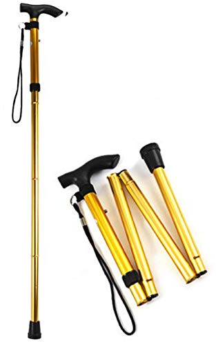 Folding Rollator Walker,Walking Stick, Elderly Crutches Outdoor Folding Canes Walking Sticks Hiking Climbing Sticks Non Slip Retractable Rods Aluminum Walkers Outdoor Equipment Height Adjust