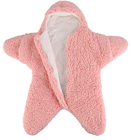 Lekad Baby Wearable Sleeping Bag Baby Starfish Onesie Newborn Snowsuit Winter Jumpsuit Outfit Hooded Swaddle Blanket Stroller Wrap for 2-6 Months Boys Girls