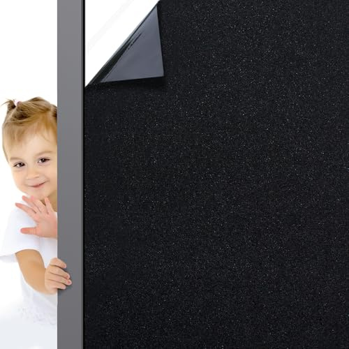 Agmovoue Window Privacy Film - Sun Blocking Heat Control UV and Anti Glare Self Adhesive Glass for Home and Office