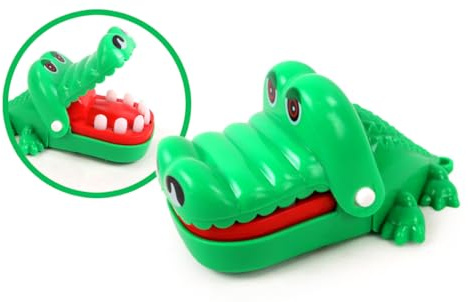 FLYPOP'S – Krokodil Mordeur – brädspel – 038910 plast – leksak för barn – flera spel – familj – 8 cm – från 3 år