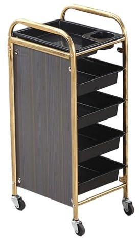 Xalteafe Carro De PeluqueríA,Carrito De Bandeja De SalóN,Carrito Peluqueria,Carrito Auxiliar con Ruedas,Carro Peluqueria Profesional,con Cajones,Carrito De Servicio,para Cabello Belleza