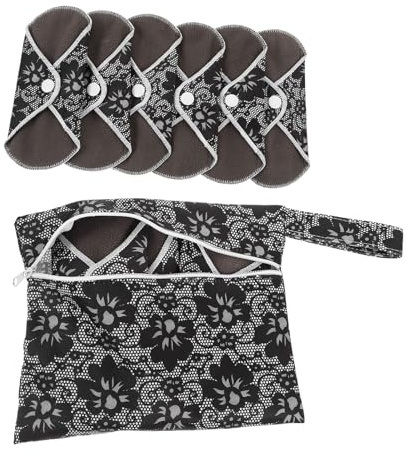 SMASOLO Serviettes Hygiéniques Lavables 6 Pièces en Tissu Ultra-Doux pour Usage Quotidien et Incontinence Femme Confortables et Écologiques