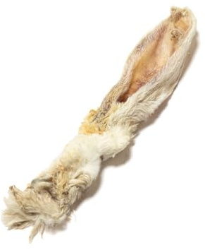 Natural Treats Air Dried Hairy Rabbit Ears (500g) Low Fat Dental Chew Dog Treats