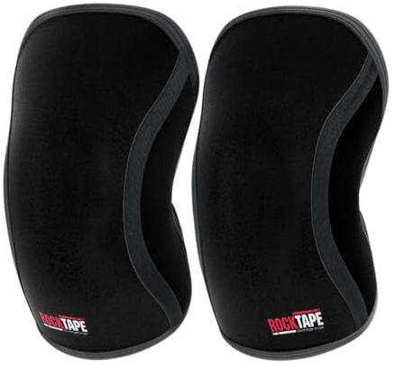 RockTape Assassins-Black Knieschützer, Uni, für Erwachsene, 5 mm, XL