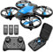 4DRC Mini Drone for Kids Hand Operated RC Quadcopter with 3 Batteries Longer Flight Time, Altitude Hold, Headless Mode, Throwing GO, 3D Flip and 3 Speed Modes Aeroplane for Beginners, Blue