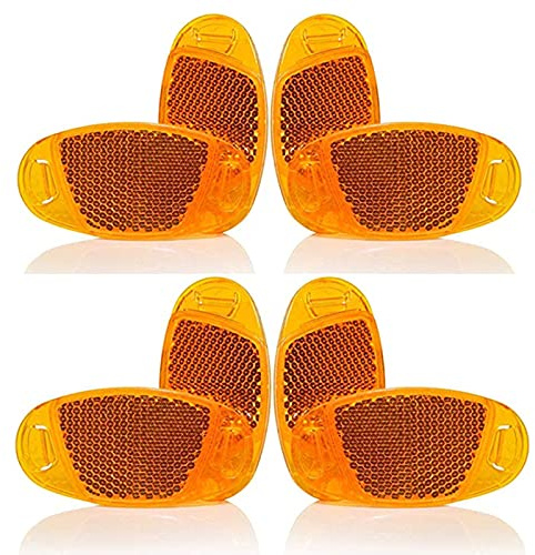 XHBTS 8 Pcs Riding Bike Bicycle Warning Reflector Bicycle Wheel Rim Reflective MTB Road Spoke Lights Bike Accessories (Yellow)