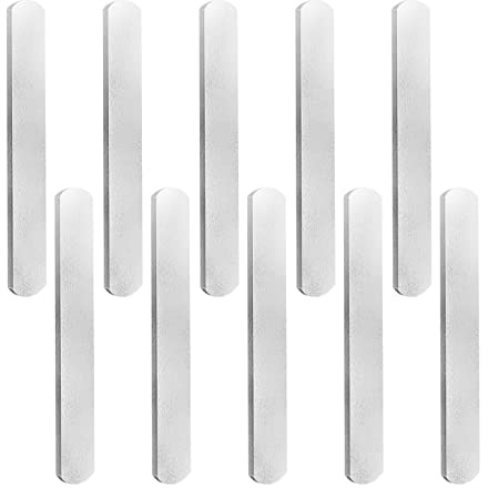 Dhouse 12PCS Steel Plates for Weighted Vest Rustproof Strength Training Weight Long Steel Plate Weight-bearing Invisible Round Head for Running Jogging Fitness Workout
