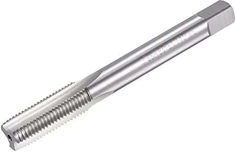 sourcing map Macho Fresado Rosca Roscado 3/8-24 UNF, Izquierda Mano Máquina HSS (Alta Velocidad Acero) 6542 Sin Recubrimiento 3 Rectas Ranuras 2B Tolerancia Grado