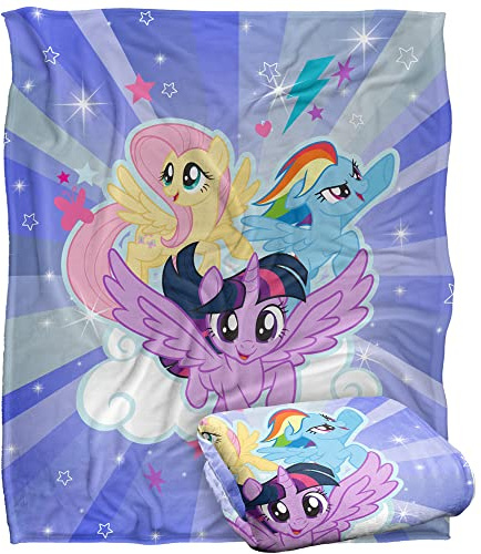 My Little Pony Starry Sky Silky Touch Super Soft Throw Blanket 152 X 127 cm, White