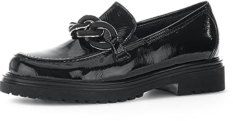 Gabor Damen Slipper, Frauen Slip On,Wechselfußbett,Komfortable Mehrweite (H),College Schuhe,Businessschuhe,schwarz(Uni+Blush),37.5 EU / 4.5 UK