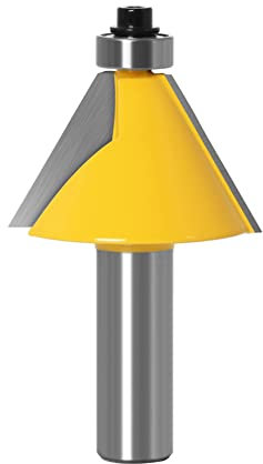 1 x 30-Grad-Fräser for Fasen und abgeschrägte Kanten – 1/2 Zoll 12 mm Schaft – Holzbearbeitungsfräser Holzbearbeitungs-Bits (Size : 12mm shank)