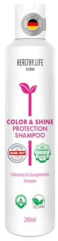 HLV - Color & Shine Protecting Shampoo | Keratin & Magnolie Farbschutz Shampoo | Für Gesträhntes, Gefärbtes & Getöntes Haar | Mildes Pflege Shampoo | VEGAN | Farben Strahlend Erhalten, 200 ml