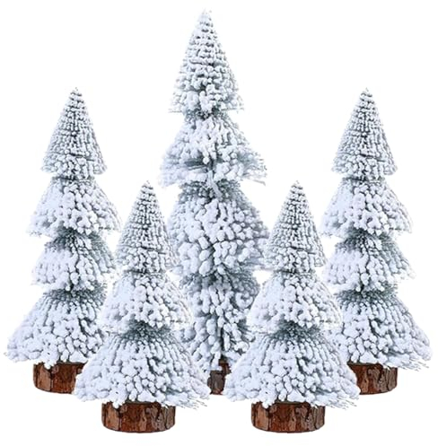 5 Stück Weihnachtsbaum Mini Künstlich 15/20/25cm Miniatur Tannenbaum Grün Mini Weihnachts Baum Klein Miniatur Tanne Mini Weihnachts Baum Dekoration Geschenk Tischdeko, DIY, Schaufenster