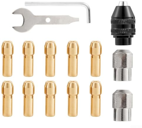 Lot de 15 pinces pour outil rotatif, mandrin de perçage, prise en main sûre, accessoire multifonction