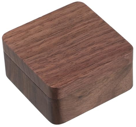 ROMISBABA Scatola Porta Gemelli in Legno Duro Resistente, Organizer Piccolo Multiuso Per Gioielli Da Viaggio Uomo, Espositore Elegante Per Fermacravatta e Anelli, Confezione Regalo Raffinata
