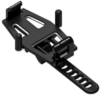 LEZYNE Supporto per telefono leggero e resistente in alluminio lavorato a CNC, per biciclette, materiale composito antiscivolo, chiusure a molla, montanti laterali regolabili, 192,5 mm, 90,4 mm, 66 mm