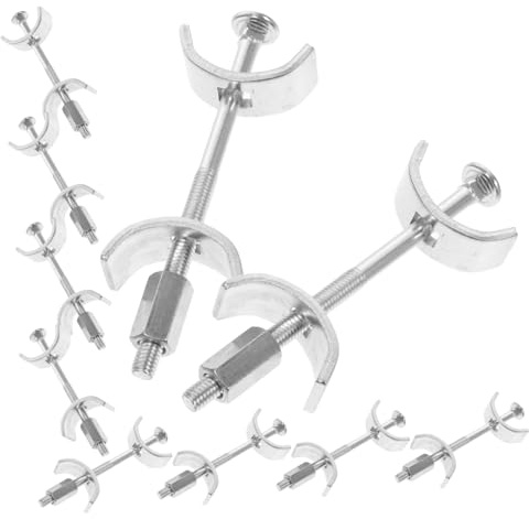 COLLBATH 10 pezzi Connettore per Giunti Mobili da Cucina in Acciaio Zincato Bulloni Filettati per Collegamento Piani di Lavoro Componibili Fissaggi Resistenti e Estetici per Mobili da