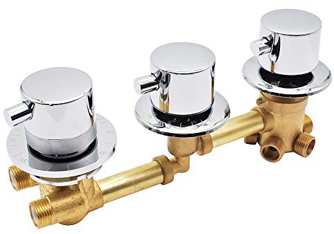 Válvula de ducha termostática automática de 3 asas G1/2, cartucho de latón, cubierta de acero inoxidable, mezclador de ducha de 2/3/4/5 vías, grifo de control de agua de alto rendimiento