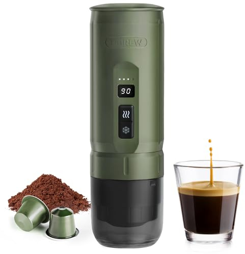 HIBREW H4C - Portable Electric Espresso Maker, USB-C Rechargeable (Green, Classic)