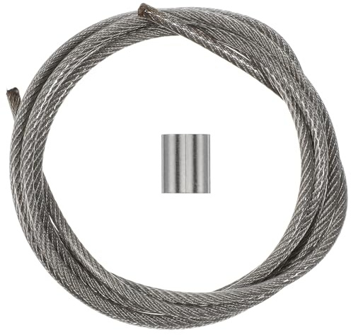 ANDRESLAD Cuerda para Red de Aro de Baloncesto de Alambre de Acero Funda Plástica y Accesorio de Aluminio Resistente y Segura para Instalación en Tablero y Aro Uso Deportivo al Aire Libre