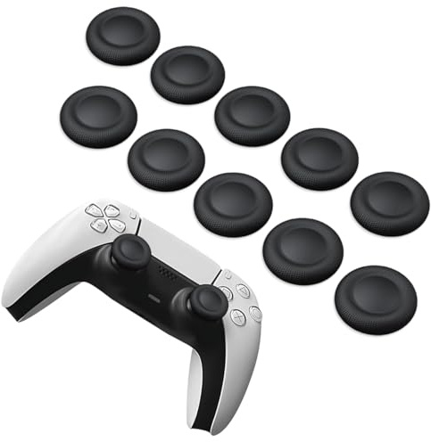 KAHZOR 10PCS Reemplazo Tapas De Joysticks para Mando Compatible con Ps5/Ps4, Resistentes Al Desgaste Tapas De Joystick con Agarre para El Pulgar para Mandos De Ps5/Ps4, Diseño Antideslizante Textura