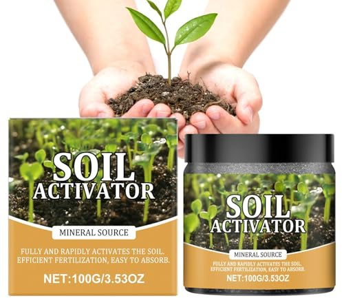 Attivatore del suolo, Ricco di Nutrienti Attivati, 100 g Miglioratore Suolo, Fertilizzante per Piante Giardino Ortaggi Pomodori Fiori Prato Bonsai Aiuola Rialzata