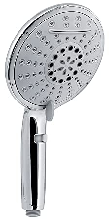 Gedy G-Top 01, Doccetta per Doccia 5 getti, Soffione Doccia in ABS con Finitura cromata, 5 Anni di Garanzia, Design R&S, Filtro Doccia antisabbia Incluso