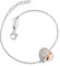 Engelsrufer Damen Armband aus Sterling Silber mit Herzflügel Anhänger, Bicolor, Zirkonia Steine, längenverstellbar (17–20 cm), nickelfrei, Allergiker freundlich
