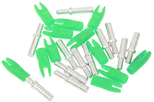 Sharplace 12 Encoches de de de à L' en Plastique pour Arbre de Flèche ID 4.2mm, Vert, 4.2mm