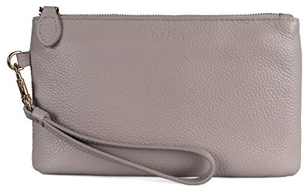 befen Genuine Leather Wristlet Wallet for Women, Small Clutch Purse and Handbag Cell Phone Bag Card Holder with Wrist Strap