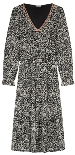 SPRINGFILED, Mujer, Vestido Midi Escote Cenefa, Black, M