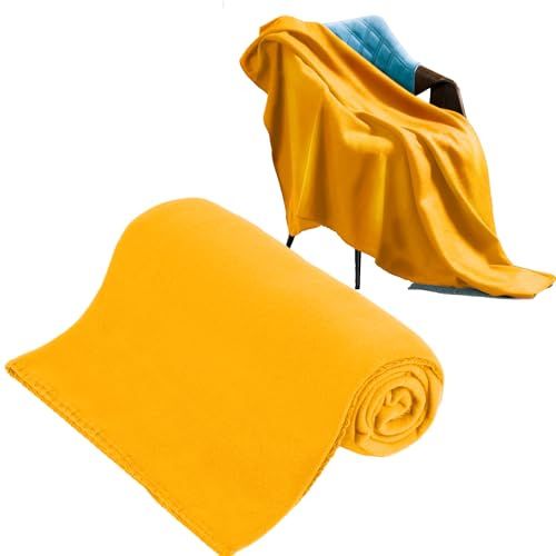 Teesa Coperta in pile 130 x 150 cm giallo TSA8900-3